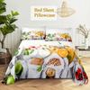 Fruit Bed Sheet Set And Pillow Case Queen King Size Bedding Set Lemon Print Pillowcase For Double Twin Full Single Bed Free Ship