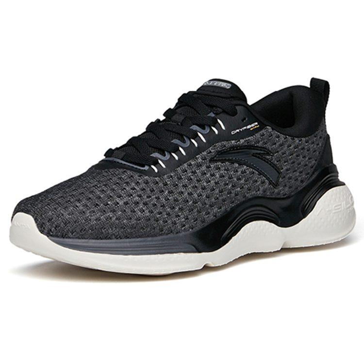 Anta Running Collection Cushioning Low Top Running Shoes Men's Black Gray 112145532-3