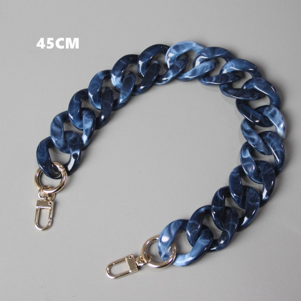 

Роскошный кошелек, цепочка, ремень, клатч, цепочка, ремни для сумки через плечо, акриловые цепочки для сумок из смолы 45cm blue