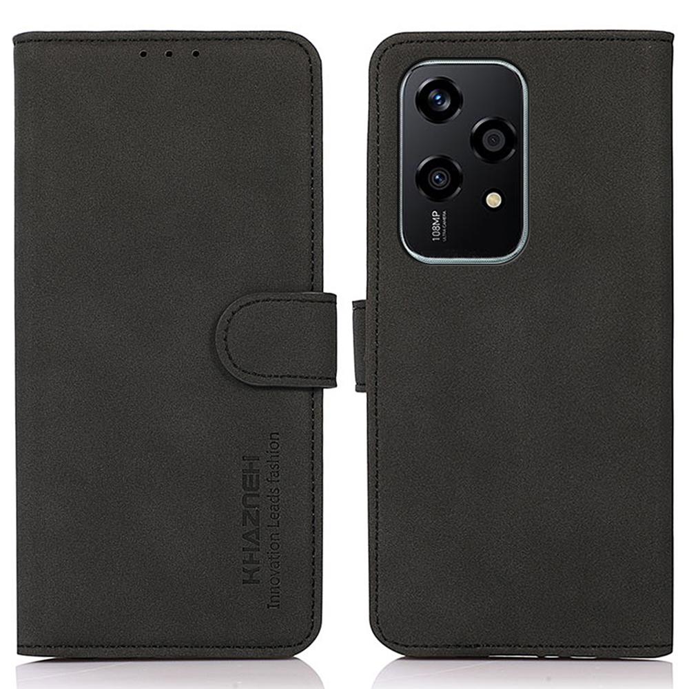 

Чехол для телефона KHAZNEH For Honor 200 Lite с магнитным покрытием, текстура из искусственной кожи, чехол для мобильного телефона Black