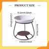 Ceramic Oil Melt Burner Censer Modern Portable Decorative Iron Frame for Living Room Bedroom