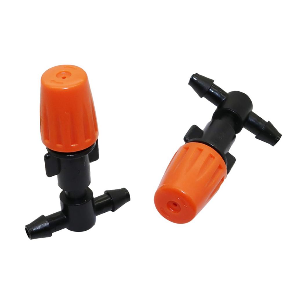 20Pcs Adjustable Orange Misting Nozzle Garden Greenhouse Terrace Watering Cooling Landscape Sprayer Flower Plant Irrigation Tool