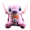 Adorável Boneco de Pelúcia Novo Lilo Stitch Namorada Com Scrum 25cm Brinquedo Macio Recheado