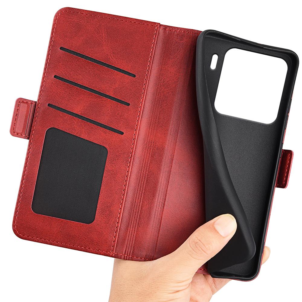 For Xiaomi 15 Pro Stand Case Calf Texture Leather Wallet Phone Cover