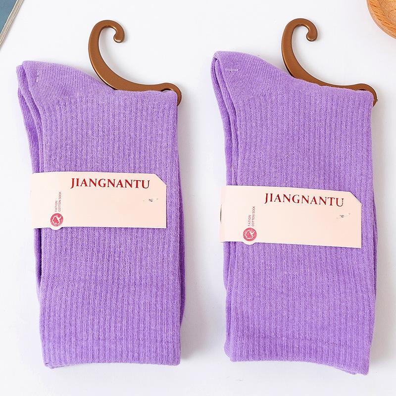 Fashion Cotton Candy Color Stack Socks