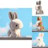 Niedlicher Plüsch-Hasen-Schlüsselanhänger-Anhänger Flauschige weiße Kaninchenpuppe Rucksackdekoration Geschenk für Mädchen