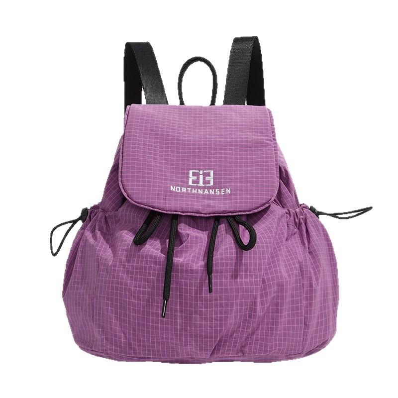 Casual backpack women's high-value large-capacity trendy and cool going out commuting backpack, simple and versatile washed cloth bag