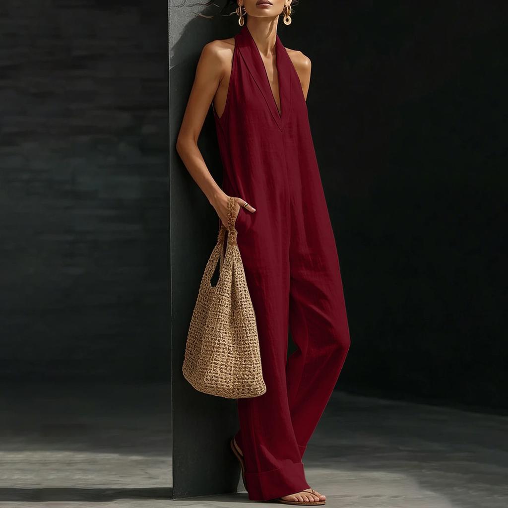 Färgglad, Elegant Och Bekväm Ärmlös Jumpsuit för Kvinnor