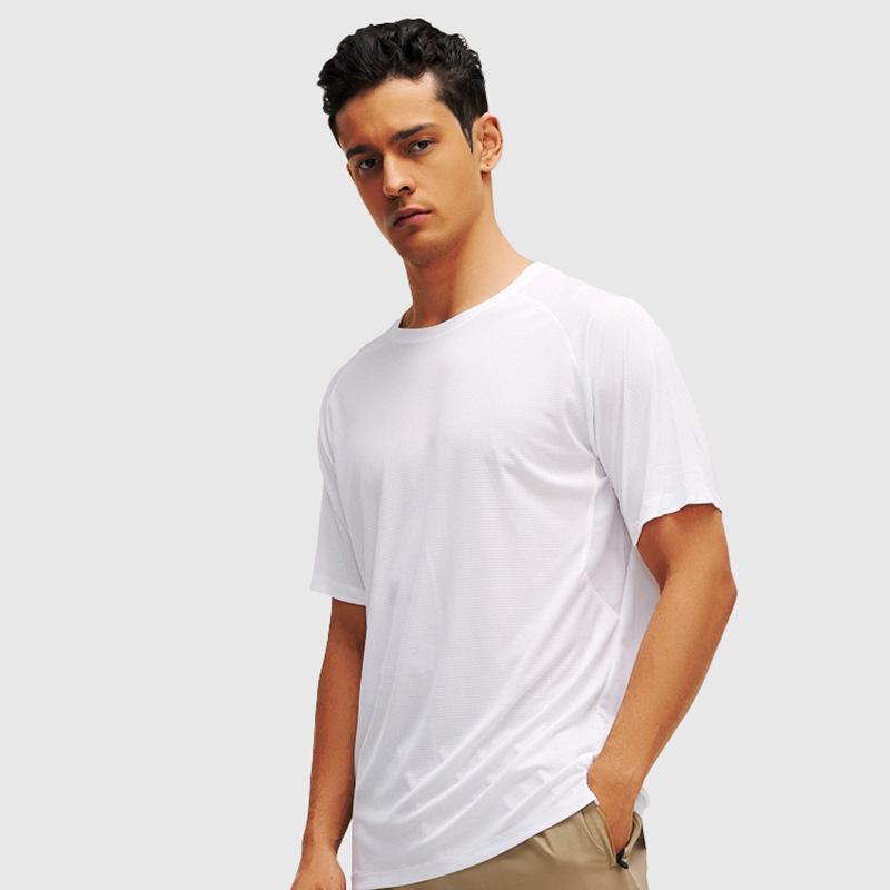 Men's Summer Quick-Drying Breathable Lightweight Crew Neck Short Sleeve Running T-Shirt