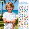 Transfronteiriça Novo Desenho Animado Infantil Animal Marinho Divertido Adesivos de Tatuagem Tubarão Baleia Temporário