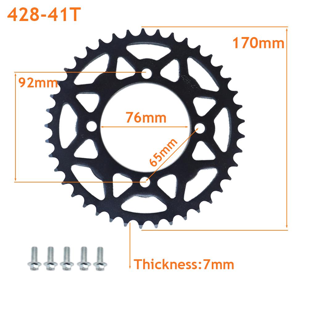 17MM 14T 15T 16T 17T Kettenrad vorne +76mm 41T 428 Kettenrad hinten + 428 106 Glieder Kette für ATV Quad Dirt PIT PRO Bike ATV