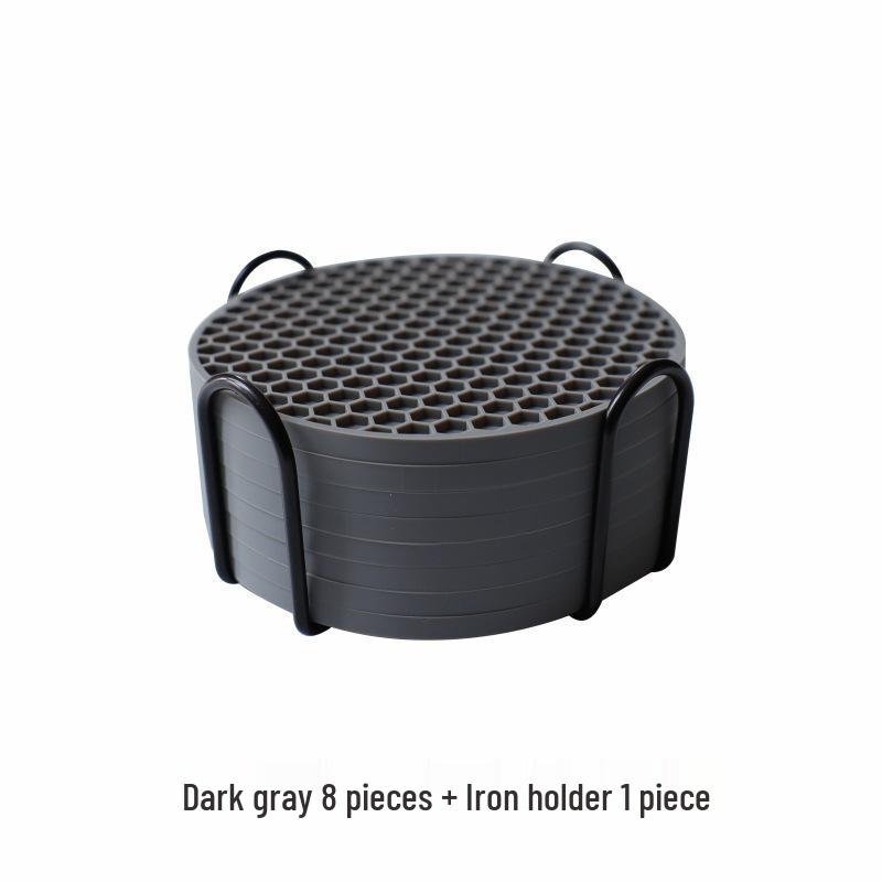 Honeycomb Silicone Coaster - Non-slip, High-Temperature Resistant, Waterproof Heat Insulation Pad