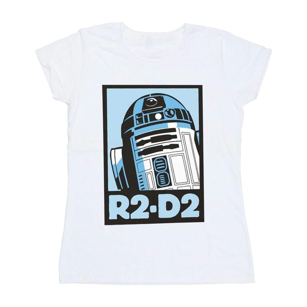 STAR WARS Womens/Ladies R2-D2 Poster Cotton T-Shirt