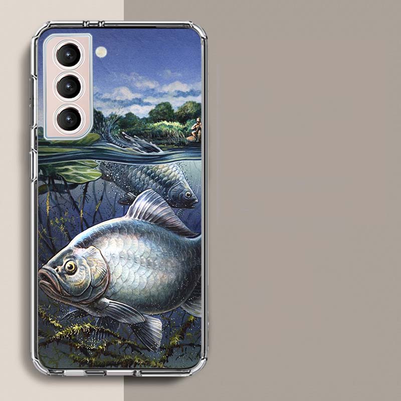 Carp Fishing Fish Phone Case For Galaxy A14 A24 A34 A54 Samsung A02S A12 A22 A32 A42 A52 A72 A13 A33 A53 5G A03 A03S A23 A73 A20