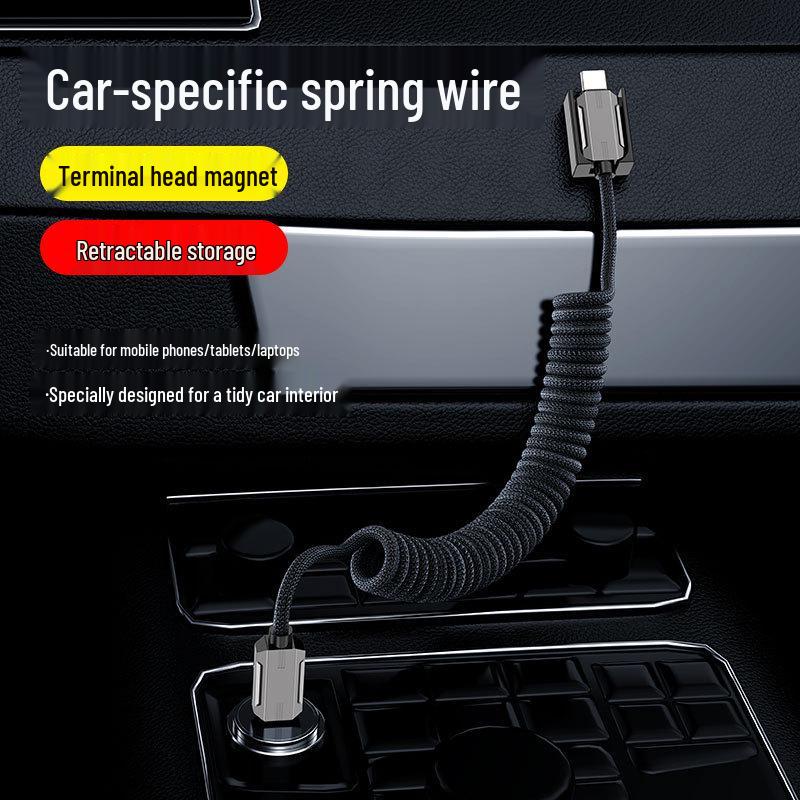 240W Magnetic Retractable Dual Type-C Charging Cable for Huawei & iPhone 17
