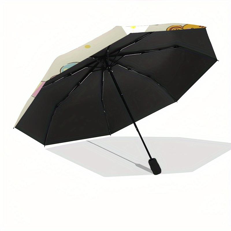 Pompom Purin Automatic Umbrella-Foldable, Durable 8-Bone Design, Compact and Stylish, Great for Camping, Halloween, Christmas, Mother's Day