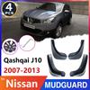 Tire Fender Mud Flap Guard for Nissan Qashqai J10 2007~2013 2008 2009 2010 Car Mudflaps Splash Guards Car Accessories Stickers