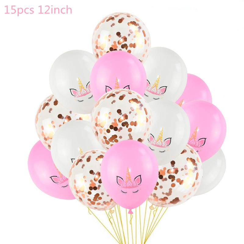1 Set Einhorn Partyballons Geburtstagsballon Einhorn Dekoration Latex Konfetti Ballon Geburtstagsfeier Dekoration Ballons Kinder