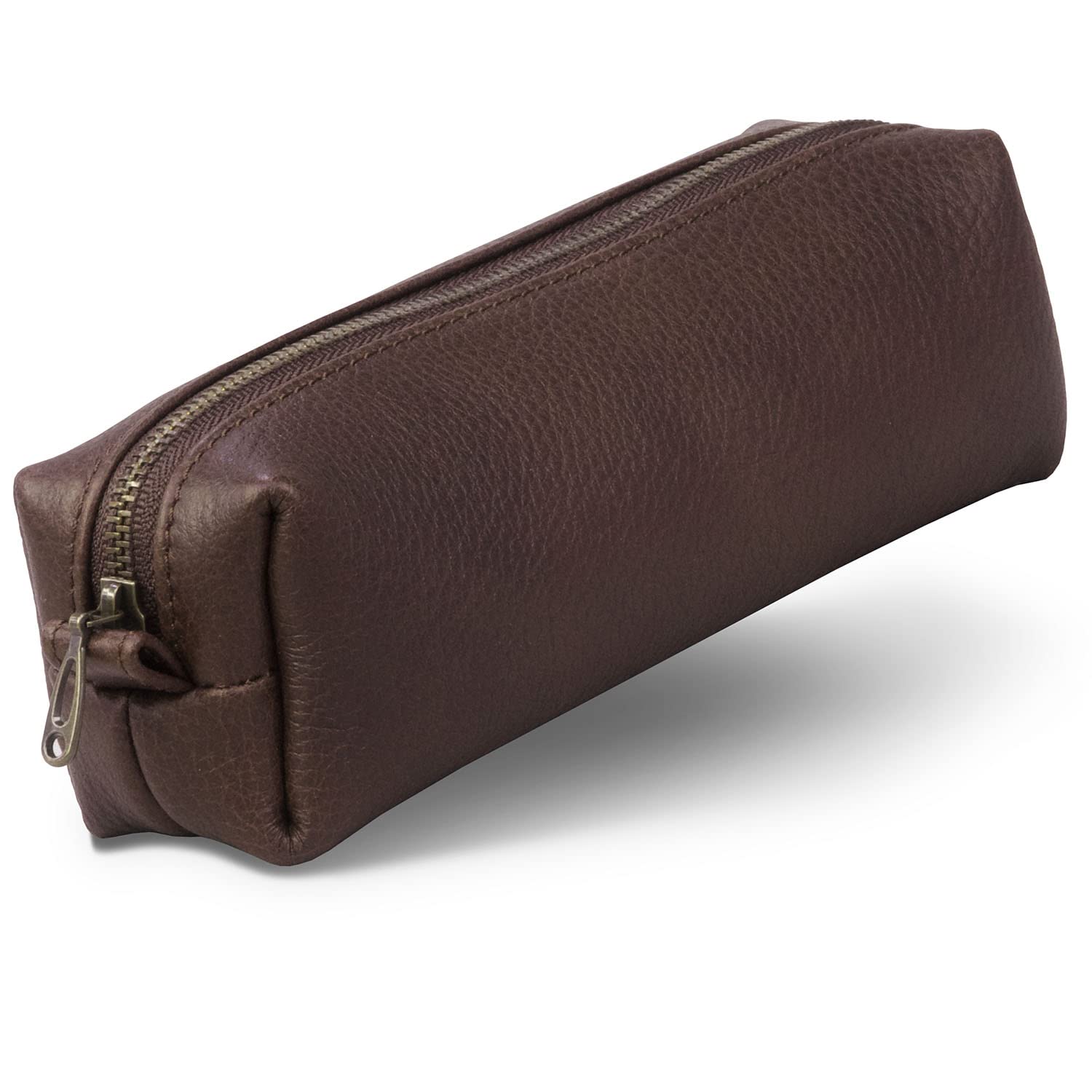 

Innoshima Leather Workshop Large Capacity Cowhide Pencil Chocolate Case, шоколадный