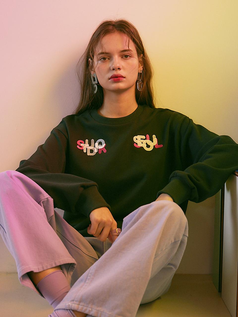 Свитшот Studio K Seoul K_Глубокий зеленый Dark Green/Free