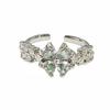 Forest-Inspired Pink Diamond Adjustable Ring with Butterfly and Four-Leaf Clover Design