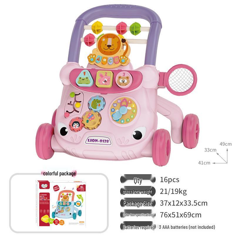 Interactive Baby Walker Toy with Music, Anti-Rollover, for Ages 6-18 Months