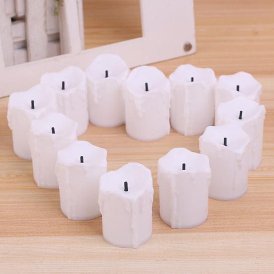 Puntos Party Decor 5Pcs/10pcs Моделювання світлодіодних безполум’яних електронних настільних свічок