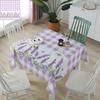 Purple Lavender Flower Butterfly Waterproof Tablecloth Wedding Party Dining Kitchen Decoration Rectangular Table Cover