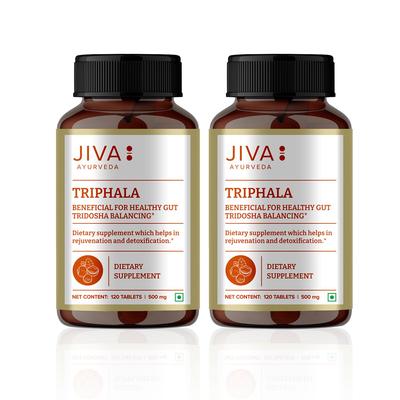 Jiva Triphala Tabletten 500 mg, 120 Tabletten, 2er-Pack