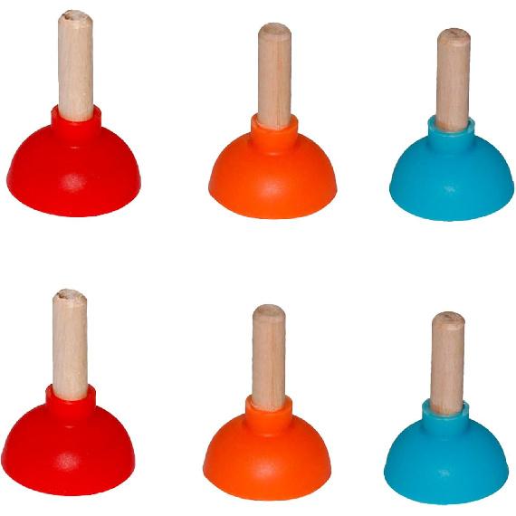 EVKILKJS 6PCS Toilet Plunger Shape Phone Holder Mini Colorful Plunger Holder Sucker Stand for Supporting Cellphone, Moblie Phone
