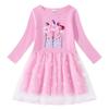 Vestito Corto a Maniche Corte Kpop Demon Slayer con Paillettes Arcobaleno e Rete – Primavera, Estate, Autunno