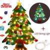 Filz Weihnachtsbaum für Kinder Kleinkinder, Montessori Weihnachtsbaum mit 21 abnehmbaren Ornamenten für Weihnachts-Feiertags-Heimdekoration