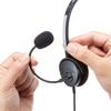 Sanwa Supply USB Single Compatible with and Headset, Ear, Wired, Bidirectional, Lightweight, Skype, Zoom, Teams, MM-HSU12BK