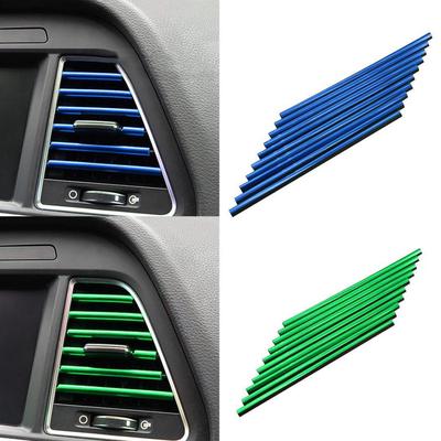 10/5 ks Auto Auto Air Outlet Ventilátor Interiér Dekoratívne nálepky Obtlačky Prúžok Auto príslušenstvo