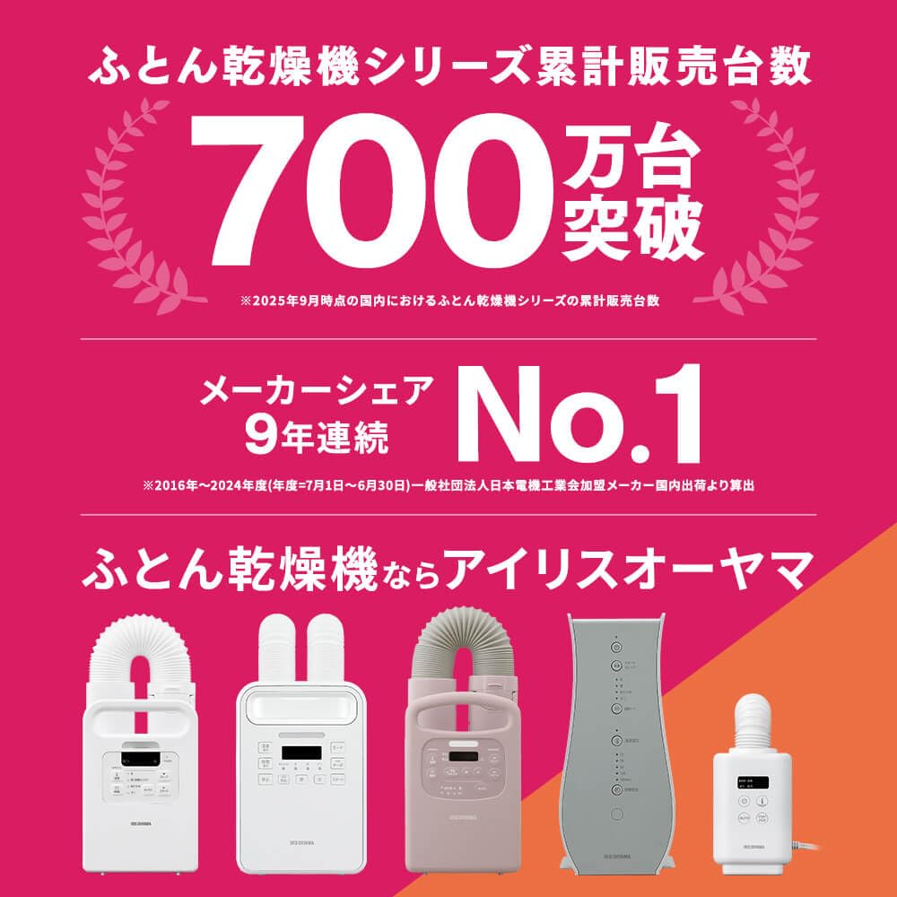 IRIS OHYAMA Futon Futon Shoe Twin Dust Mite White (IRIS OHYAMA) [High-Power Model] Dryer, Dryer, Dryer, High-Power Nozzle, Control, FK-WH2-W,