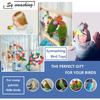 22 Packs Bird Parakeet Cockatiel Toys,Parrot Swing Chewing Hanging Toy with Safe Bells,Bird cage Colorful Climbing Standing Rope Natural Wood Ladder