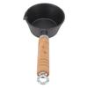 Egg Frying Pan Cast Iron   Wood Handle   Pre Seasoned Skillet for Indoor Outdoor Cooking
