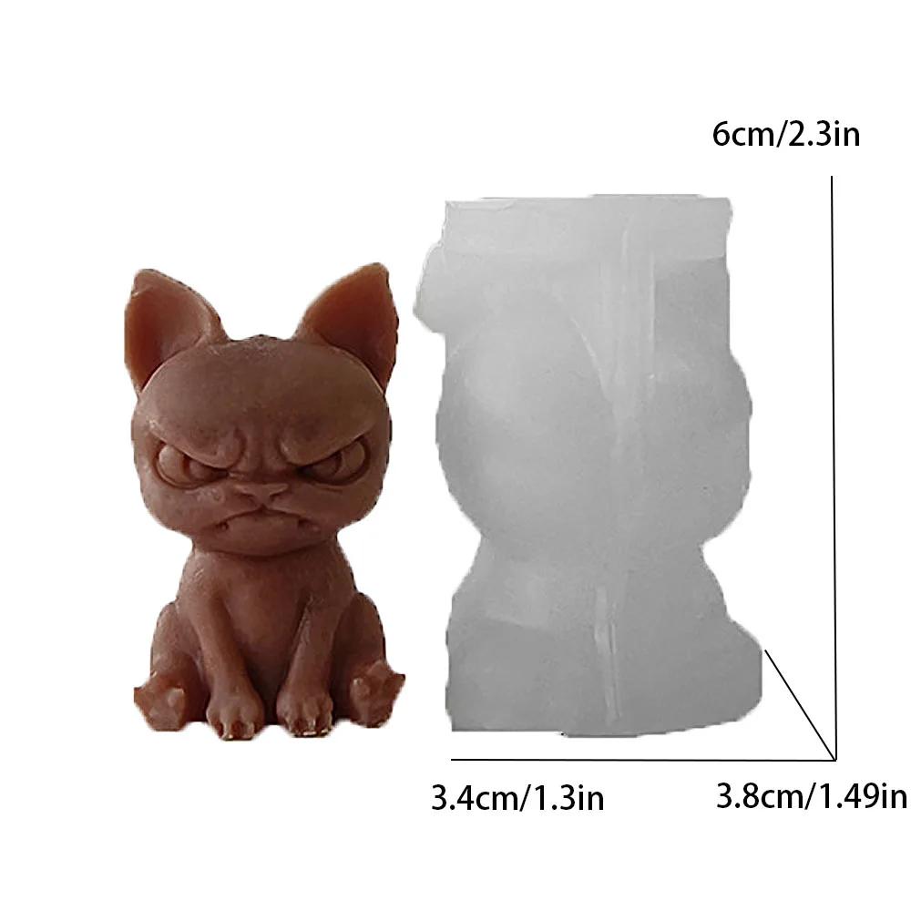 Animal Silicone Candle Mold DIY Anger Puppy Poodle Dog Labrador Retriever Gypsum Beeswax Mould Aromatherapy Candle Making Tool