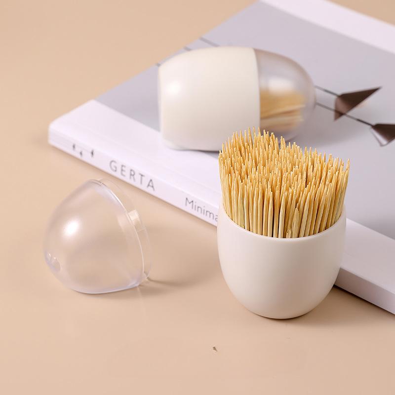 Egg Magnet Toothpick Box Kitchen Restaurant Toothpick Storage Container Nordic Portable Toothpick Jar Refrigerator Sticker Decor