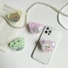 Niche Mobile Phone Desktop Stand Airbag Back Sticker Cute Ins Frog Pig Girl Heart Stretchable Sequin Quicksand