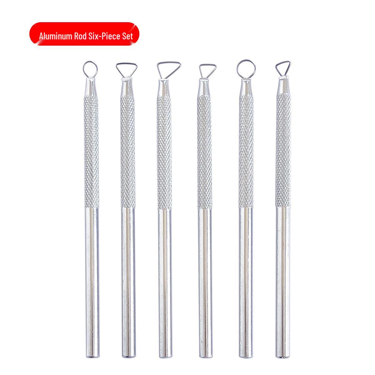6-Piece Set: Cross-Border Creative Clay Sculpting Aluminum Rods for Pottery Shaping and DIY Carving