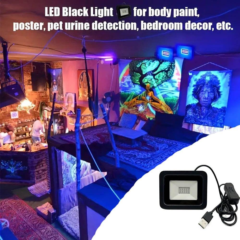 5V USB UVA Floodlight High Power UV Fluorescent Light Anti Bacterial UV LED Floodlight  Atmosphere