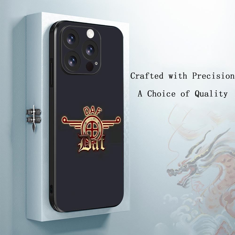 Daf Logo Cool Car Fashion Design Phone Case For iPhone 17 16 E 15 14 13 12 Plus Mini Pro Max Soft Black Shockproof Cover