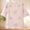 Plus Size 3XL-8XL Casual Blouses for Women Tops Loose Vintage Oversize Half Sleeve Shirt Summer Clothes