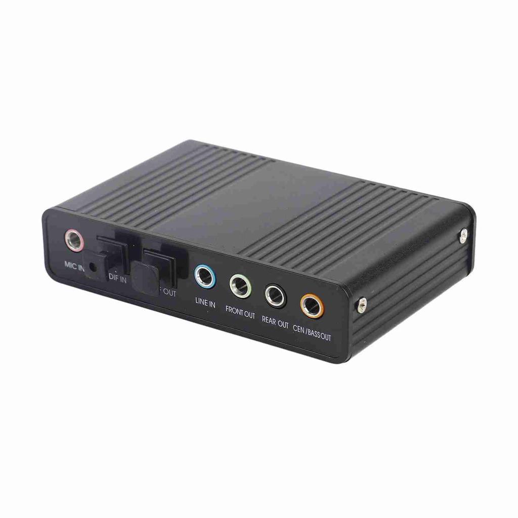 Upgrade 6 Channel Sound Card, Plug and Play USB External Digital Optical SPDIF   Output Adapter for PC Support 48/44KHz Sample Rate