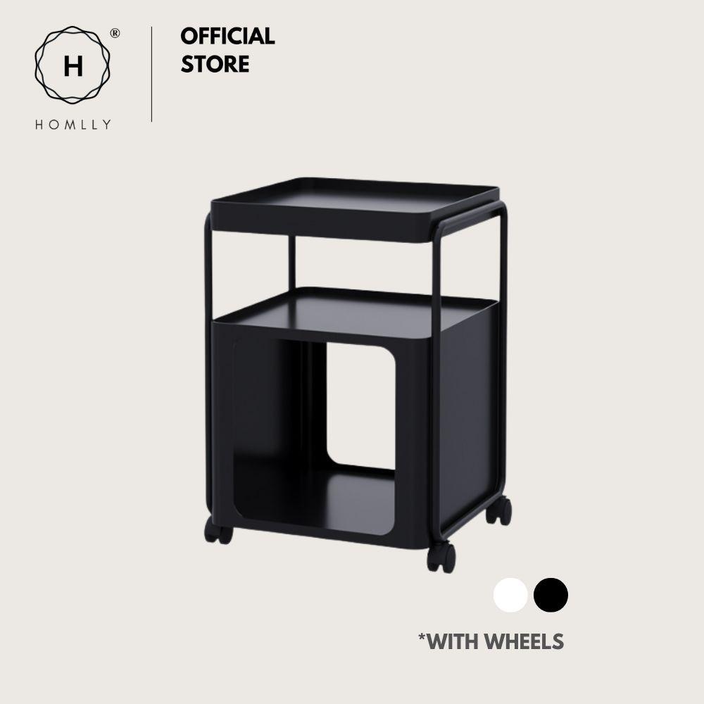 Homlly Luiio 3-tier Side Table with Wheels