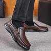 Casual Leather Shoes New Men's Shoes Genuine Leather Soft Sole Men's Casual Shoes Men's Middle-aged and Elderly Cowhide Dad Shoes