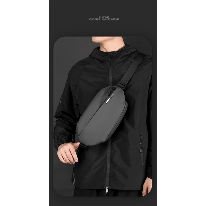 Waterproof Men's Shoulder Bag Outdoor Sports Chest Bag Multi-functional Travel Waist Pack Portable Crossbody Sling Bag