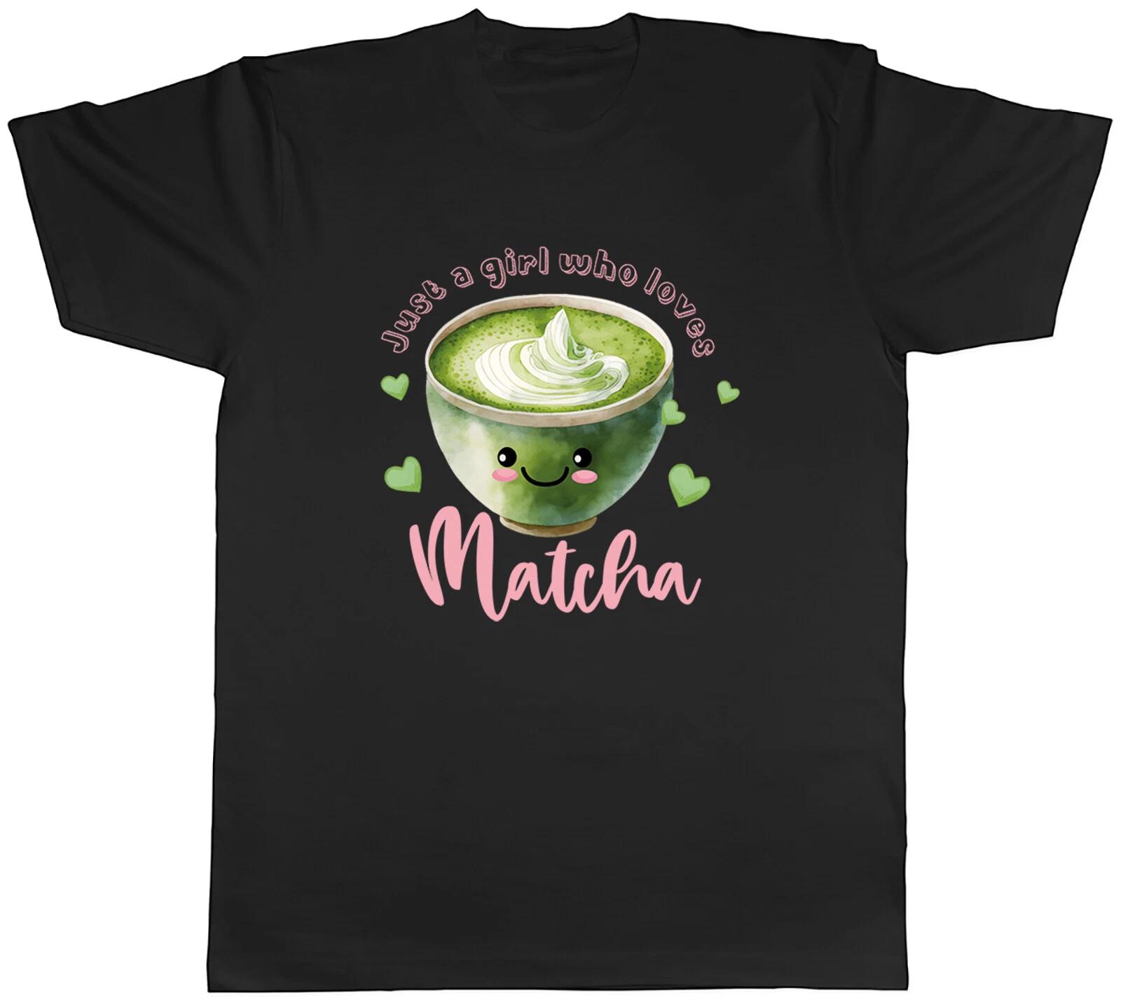 Girl Who Loves Matcha Mens T-Shirt Funny Green Tea Tee Gift L