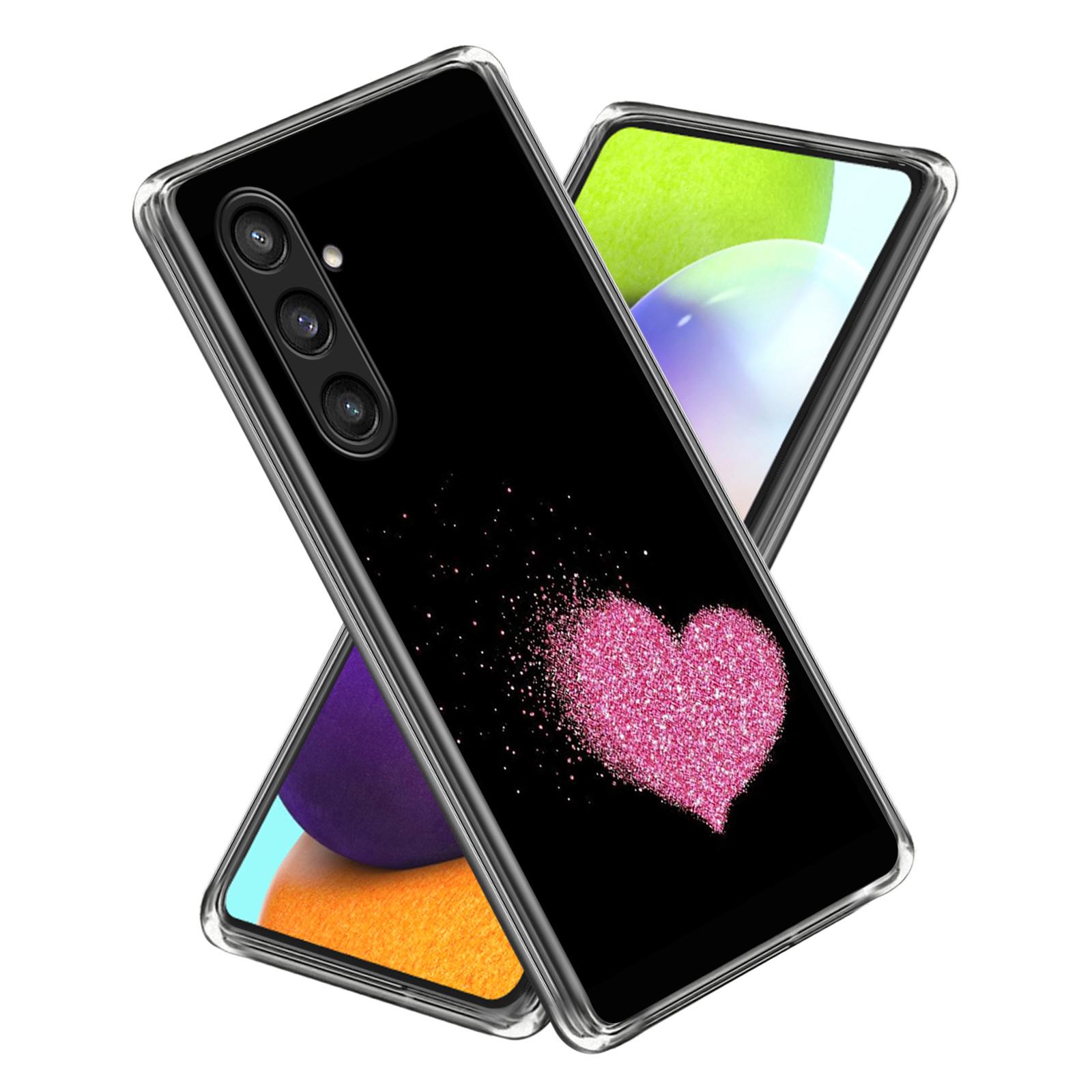 

For Samsung Galaxy A25 5G (Global) (161.0 x 76.5 x 8.3mm) TPU Case Pattern Printing Shock Absorption Back Cover Heart